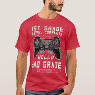 Video Games Outfit 1st Grade Level Complete Hello T-Shirt