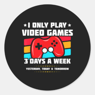 Video Games - Pc Console Gaming - Funny Video Game Classic Round Sticker