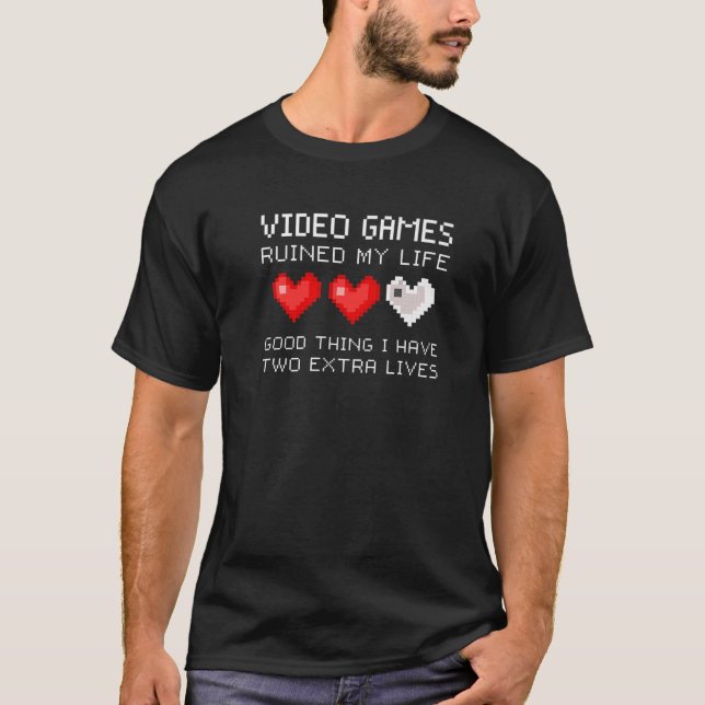 Video Games Ruined My Life - Classic Video Console T-Shirt (Front)