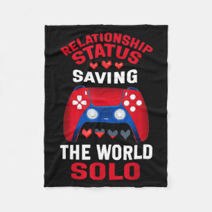 Video Games Valentines Day Gamer Gaming Fleece Blanket
