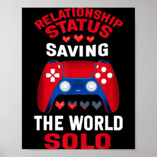 Video Games Valentines Day Gamer Gaming  Poster