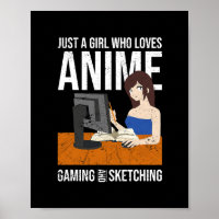 Video Gaming Sketching Anime Lover Gamer Girls Wom