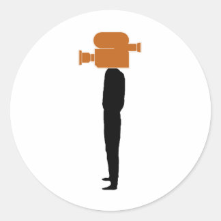 video head - PNG Classic Round Sticker