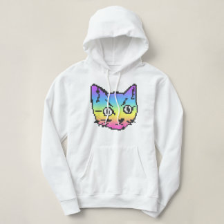 VIDEO KITTY CAT PIXEL ART HOODED SWEATSHIRT