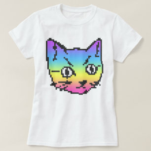 VIDEO KITTY CAT PIXEL ART T-SHIRT