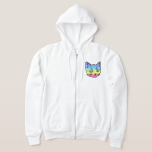 VIDEO KITTY CAT PIXEL ART ZIP HOODIE