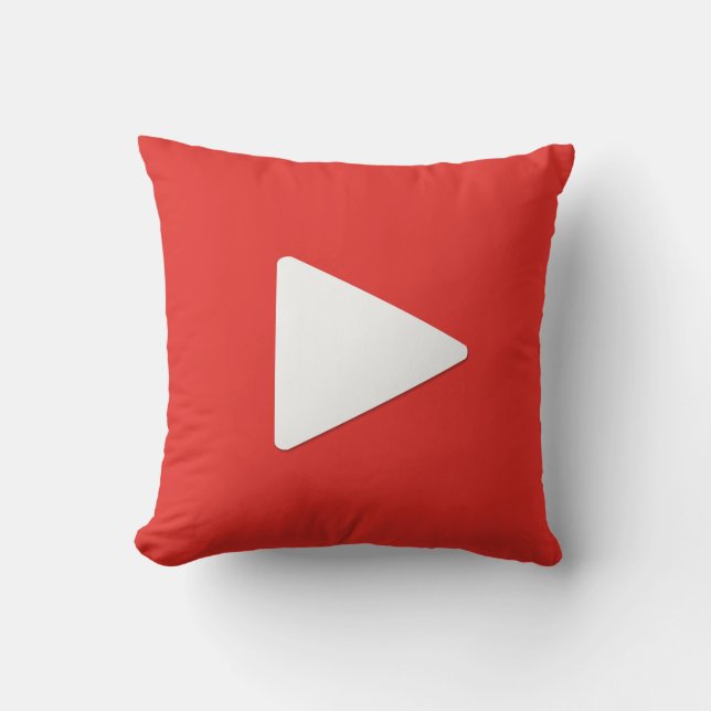 Video Play Button Pillow (Front)