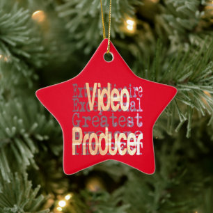 Video Producer Extraordinaire Ceramic Tree Decoration