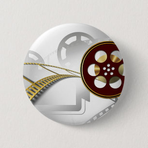 Video Reel Art 6 Cm Round Badge