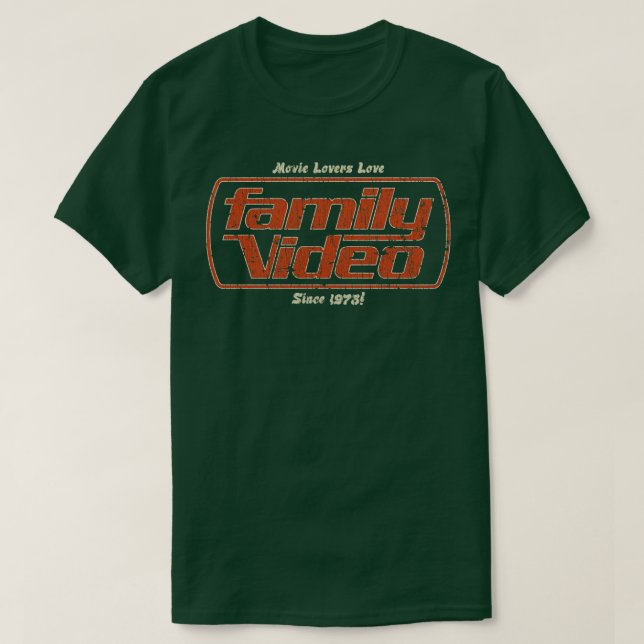 Video Rental Movie Lovers Love Family Video 1978  T-Shirt (Design Front)