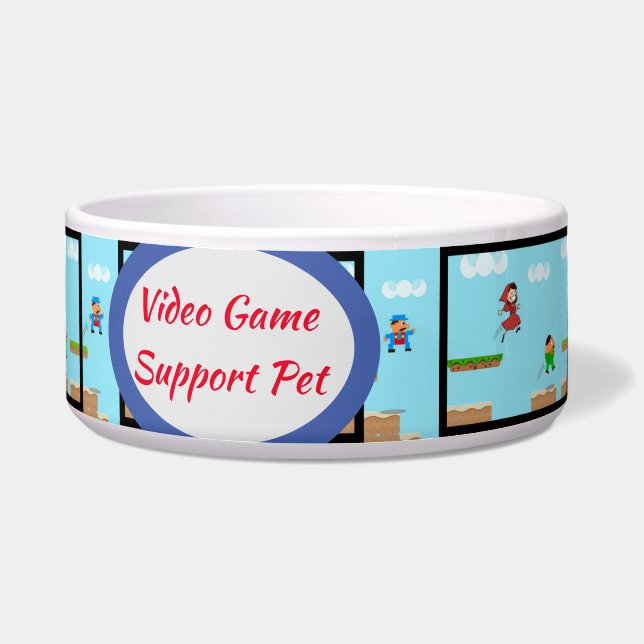 Videogame Ceramic Pet Bowl (Front)
