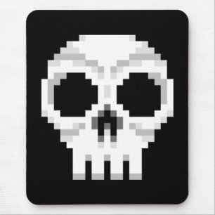Videogame Death Skull - Pixel Art Mouse Pad