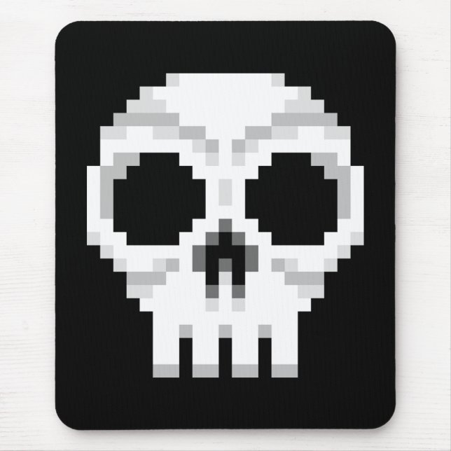 Videogame Death Skull - Pixel Art Mouse Pad (Front)