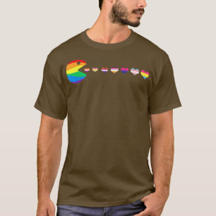 Videogame Funny Gaming Lgbtq Ally Pride Flag Gamer T-Shirt