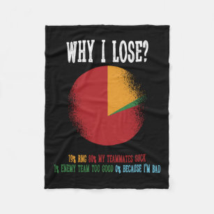Videogames Gaming Computer Games Gift Why I Lose F Fleece Blanket