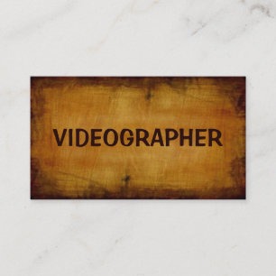 Videographer Antique Business Card