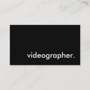 videographer. business card