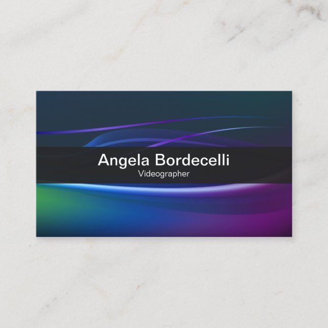 Videographer Business Card Borealis Lights (Front)