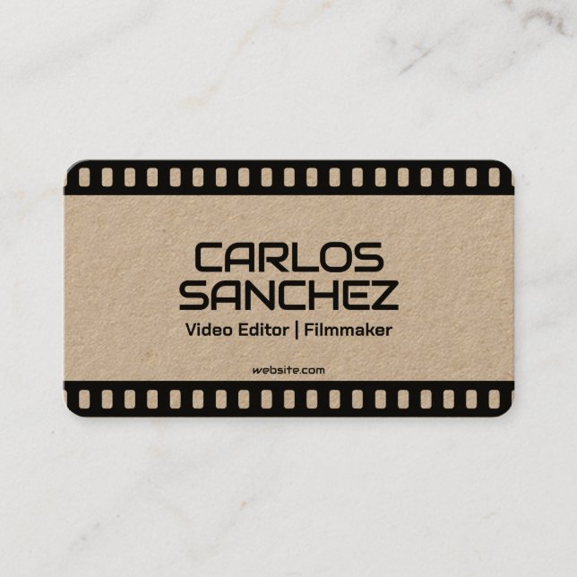 📽️ Videographer Filmmaker Custom QR Business Card (Front)