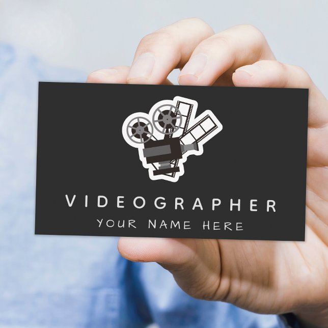 Videographer Filmmaker Video Photo Social Media Business Card (Creator Uploaded)
