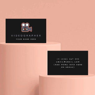 Videographer Third Eye Video Camera Minimalistic   Business Card