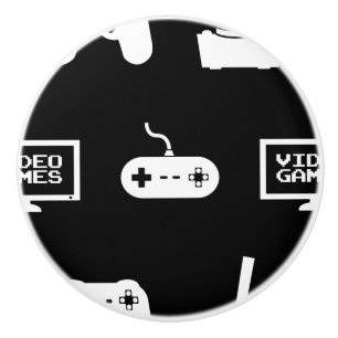 Videos Games Themed Gaming Design Video Game Gamer Ceramic Knob