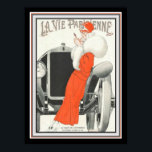 Vie Parisienne Art Deco Poster 12x16<br><div class="desc">Art Deco "Girl with Mirror" poster from La Vie Parisienne Cover. 12x16</div>