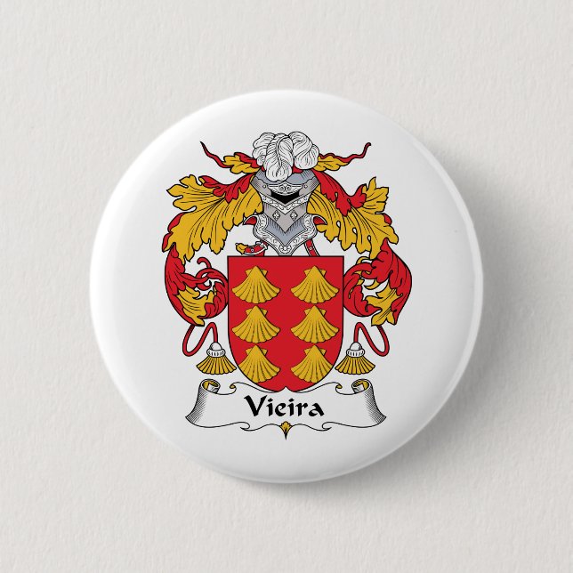 Vieira Family Crest 6 Cm Round Badge (Front)