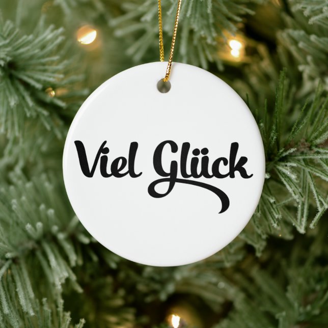 Viel Glück | Good Luck German Language Ceramic Tree Decoration (Tree)