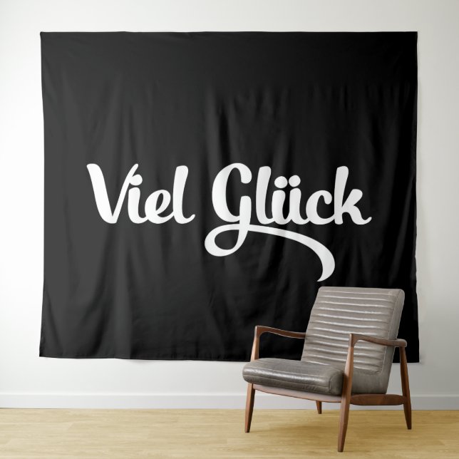 Viel Glück | Good Luck German Language Tapestry (In Situ (Horizontal))