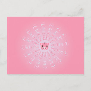 Viel Glück mit süßem Schweinchen Postcard