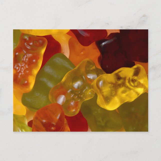 Viele bunte Gummibärchen Postcard (Front)