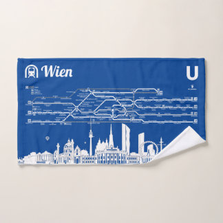 " Vienna : 2019/today - Subway Plan Hand Towel