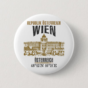 Vienna 6 Cm Round Badge