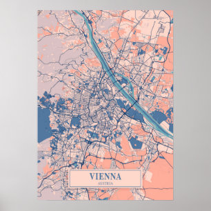 Vienna - Austria Breezy City Map Poster