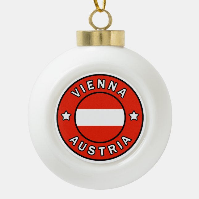 Vienna Austria Ceramic Ball Christmas Ornament (Front)