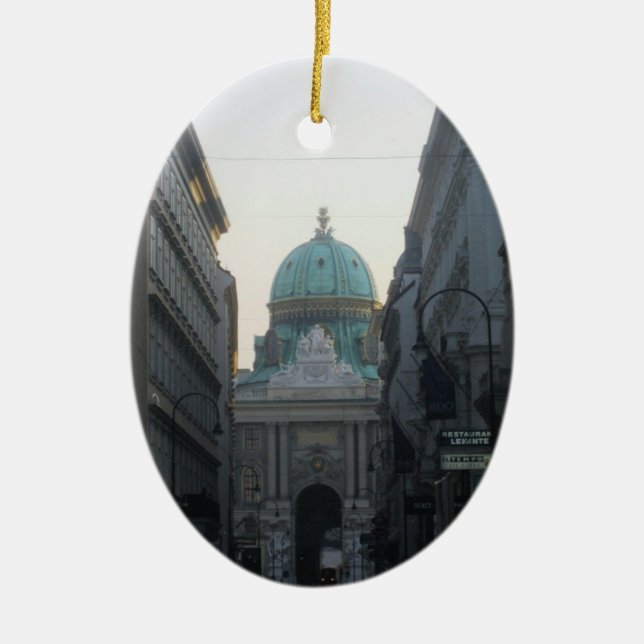 Vienna, Austria Ceramic Tree Decoration (Front)