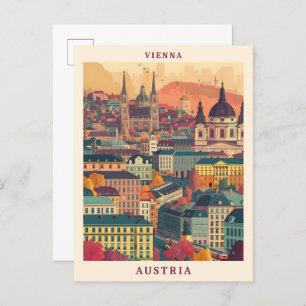 Vienna Austria Elegant Art Vintage Travel Postcard