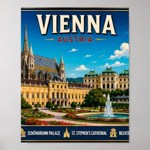 🏛️ Vienna Austria Historic Travel Keepsake Gift  Poster