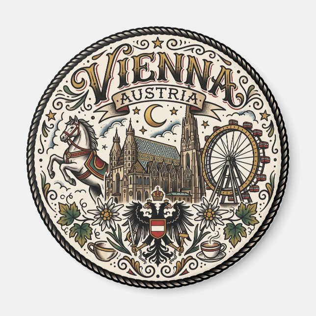 Vienna Austria Magnet (Front)