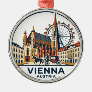 Vienna Austria Metal Tree Decoration