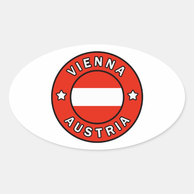Vienna Austria Oval Sticker (Front)