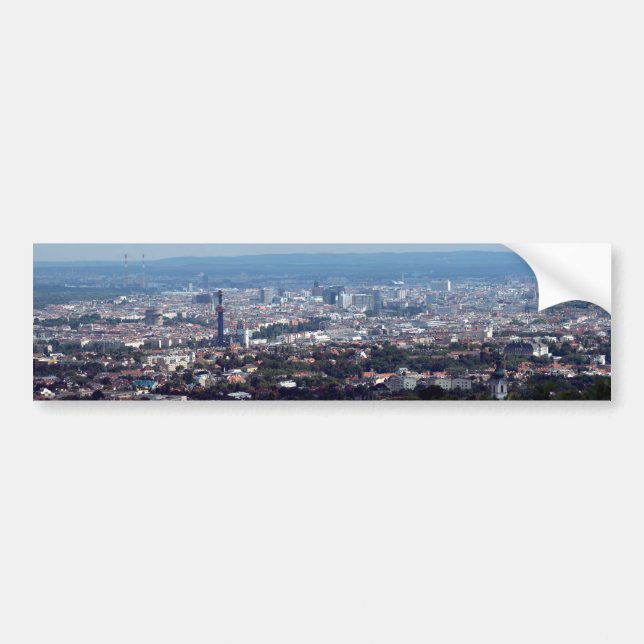 Vienna Austria Panorama Bumper Sticker (Front)
