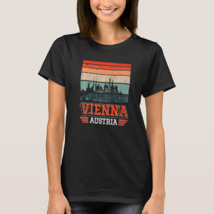 Vienna Austria Retro Vintage Sunset Skyline Vienna T-Shirt