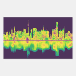 Vienna Austria Skyline Rectangular Sticker