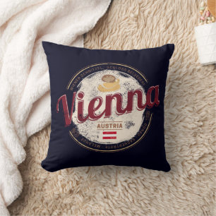 Vienna Austria Vintage Capital Viennese Melange Cushion