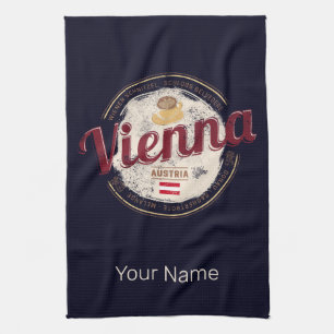 Vienna Austria Vintage Capital Viennese Melange Tea Towel
