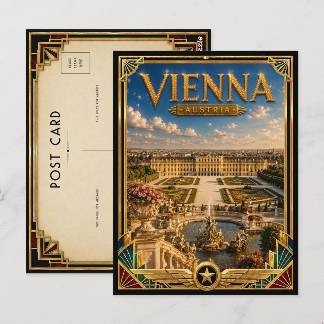 Vienna Austria Vintage Imperial Architecture Art Postcard (Front/Back)