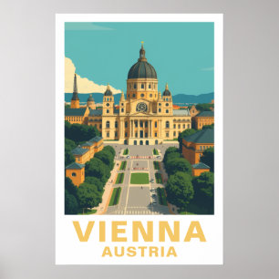 Vienna Austria Vintage Travel Baroque Art Print