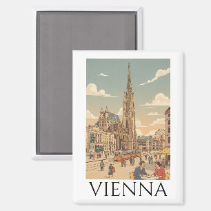 Vienna Austria Vintage Travel Cafe Culture Magnet